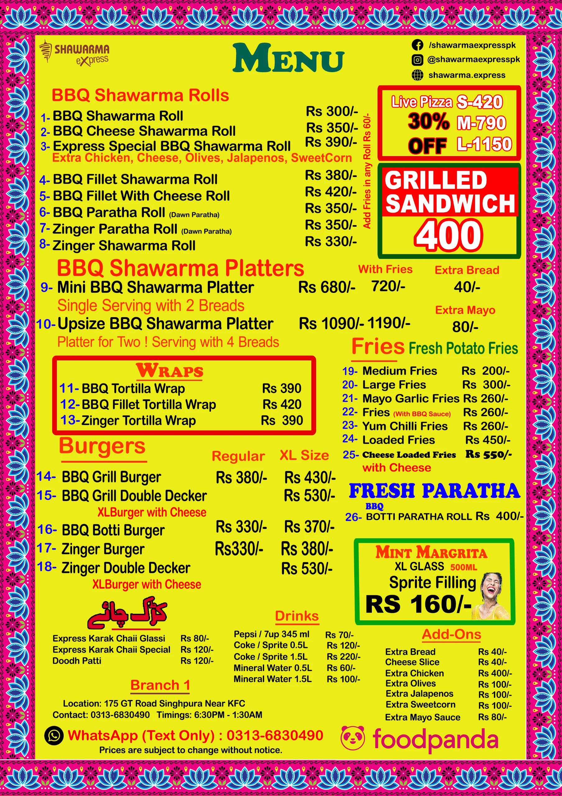 Menu 1